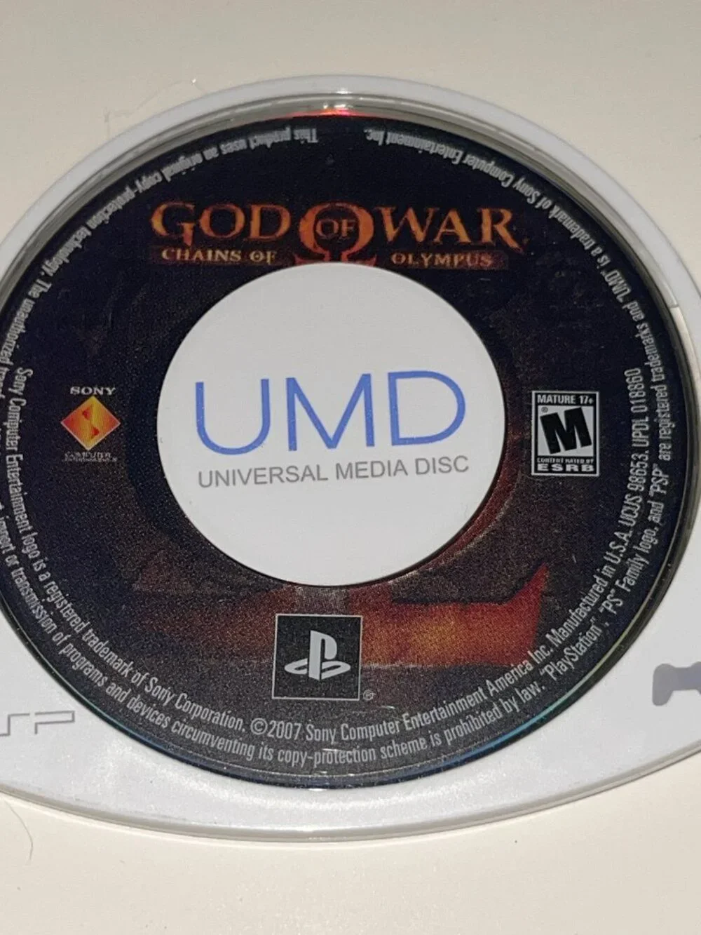 Sony PSP-2001 Slim Edition Silver *No Battery* For Parts/Repair God of War Lot